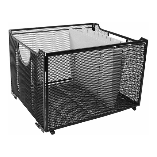 [MR15309] Collapsible File Box Wiremesh Black 15Wx13Dx10"H #15309