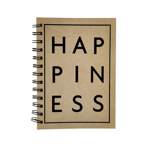 [MR10282130] Spiral Notebook 5x7" HAPPINESS #1028-2130