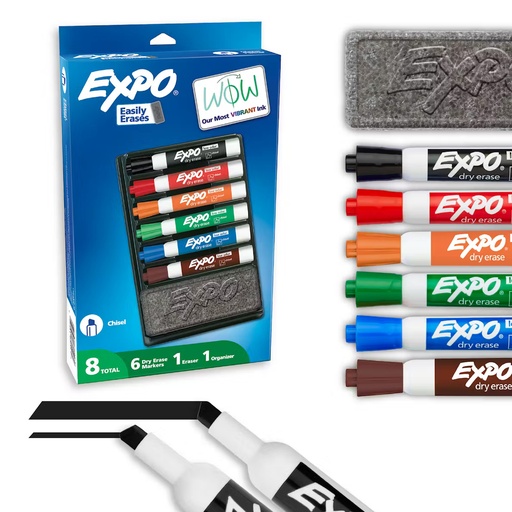 [SA80556A] Expo Dry Erase Set #80556A with 6 Markers & Eraser