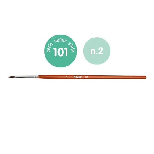 [MI80302B] Milan School Round #2 Paint Brush Ser 101 #80302B (Singular) - (12/pk)