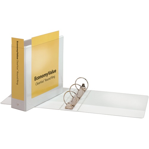 [ESCV03WH] ECONOMY 3-Ring ClearVue Binder 3" WHITE Letter Size #90091