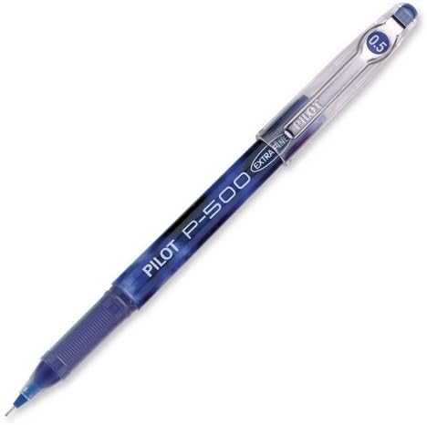 [PPBLP50L] Pilot P-500 BLUE Xtra Fine 0.5mm Gel BP Pen #BL-P50L (Each) - 12/bx