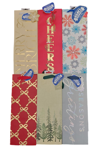 [EXCTBGBA15] XMAS Bottle Bag Heavy Weight Asst. #CTBGBA-15