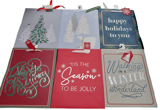 XMAS Gift Bag Trt LARGE - Modern Traditional #CGBT3A-84